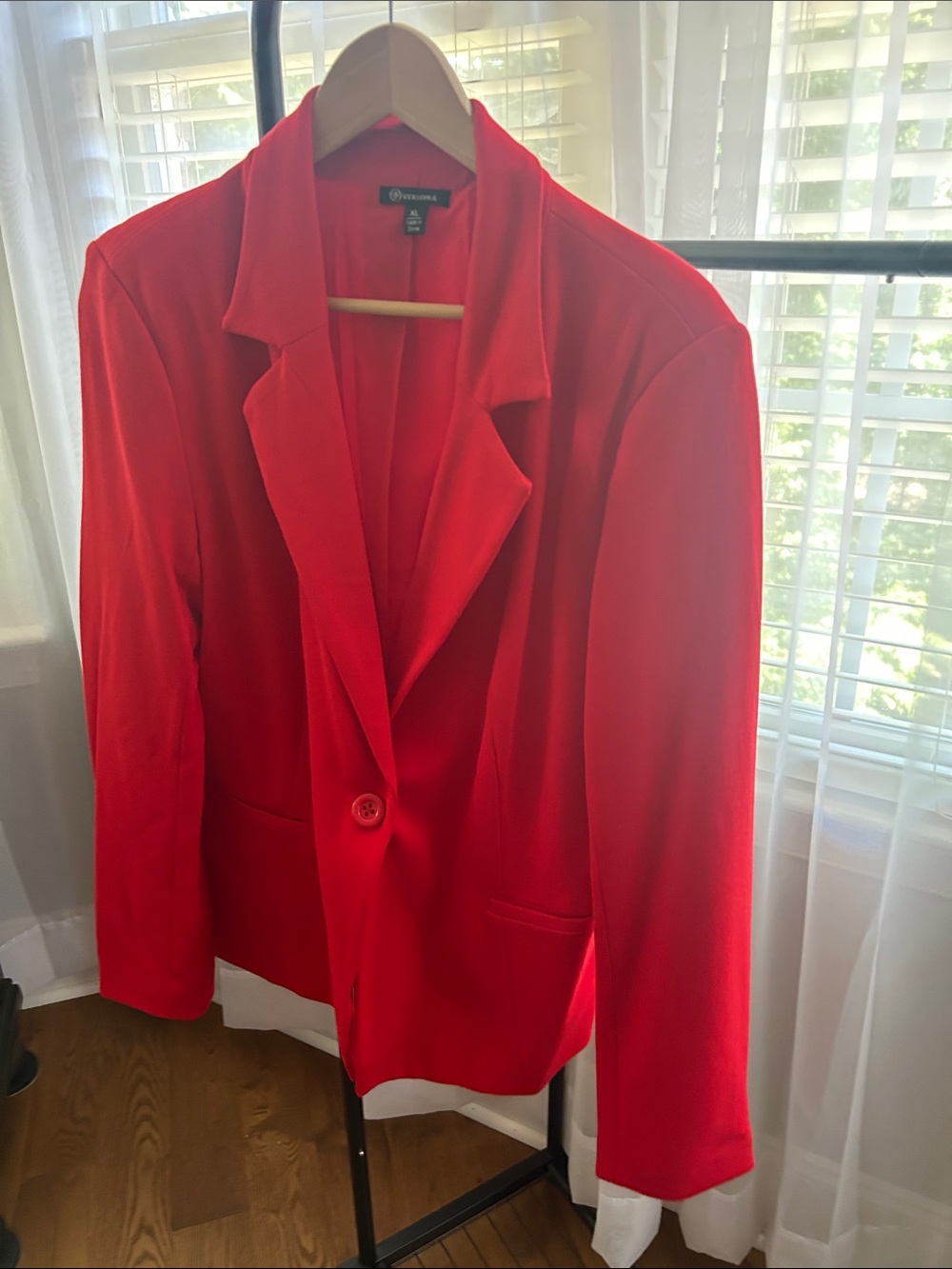 Versona Bright Red Single-Button Blazer